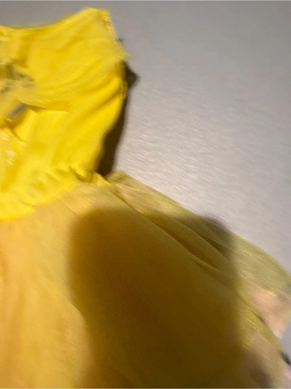 Disney Yellow Tulle Princess Costume with Pink Accents